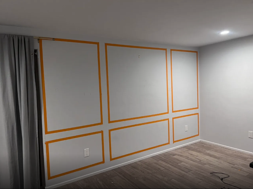Wall before box molding installation